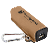 Leatherette 2200 mAh Power Bank with USB Cord