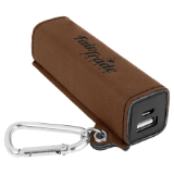 Leatherette 2200 mAh Power Bank with USB Cord