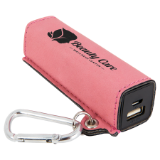 Leatherette 2200 mAh Power Bank with USB Cord