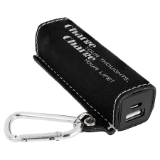 Leatherette 2200 mAh Power Bank with USB Cord