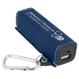 Leatherette 2200 mAh Power Bank with USB Cord