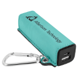 Leatherette 2200 mAh Power Bank with USB Cord