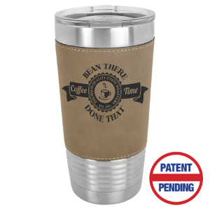 Leatherette Polar Camel Tumbler with Clear Lid