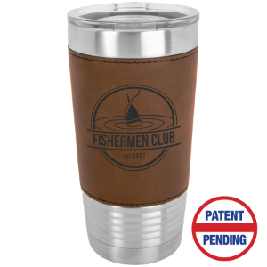 Leatherette Polar Camel Tumbler with Clear Lid