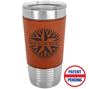 Leatherette Polar Camel Tumbler with Clear Lid