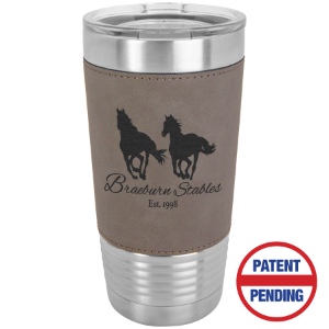 Leatherette Polar Camel Tumbler with Clear Lid