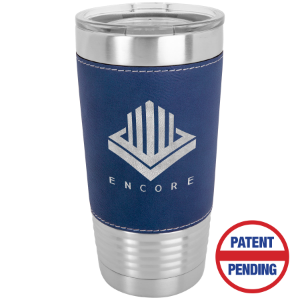 Leatherette Polar Camel Tumbler with Clear Lid