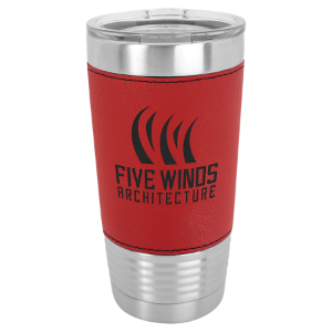 Leatherette Polar Camel Tumbler with Clear Lid