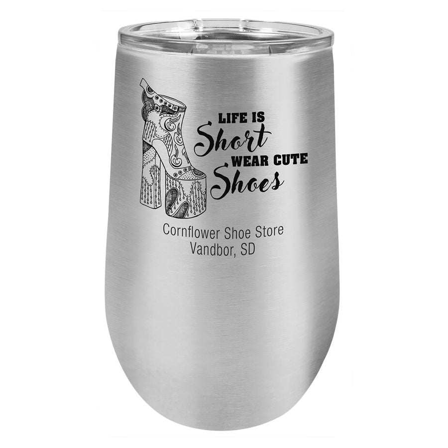 Stainless Steel 16 oz Stemless Wine Tumbler