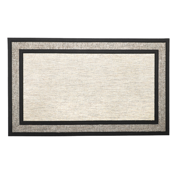 Racetrack Gray 18 in. x 30 in. Rubber Backed Door Mat