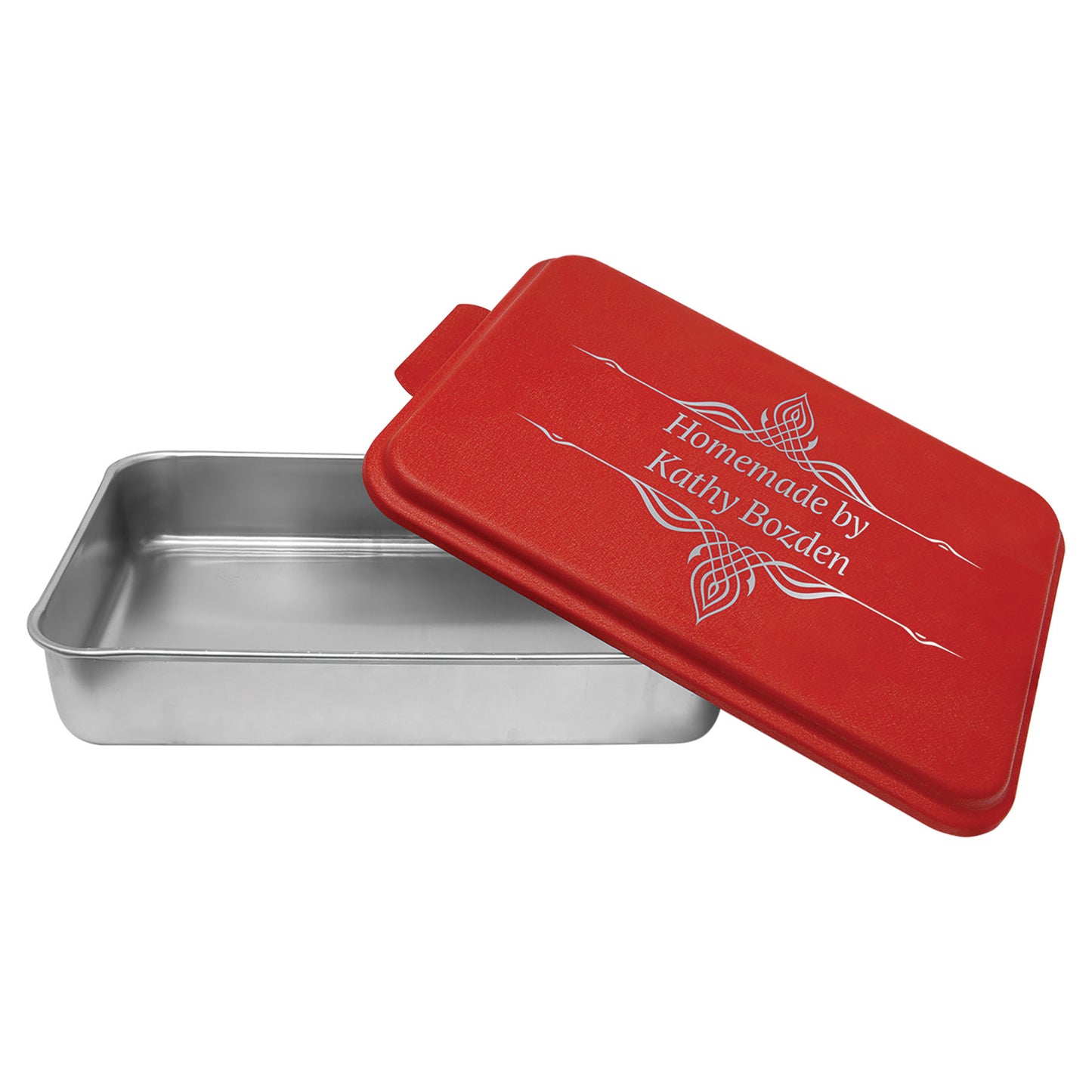 Engravable Baking Pan with Lid - Aluminum