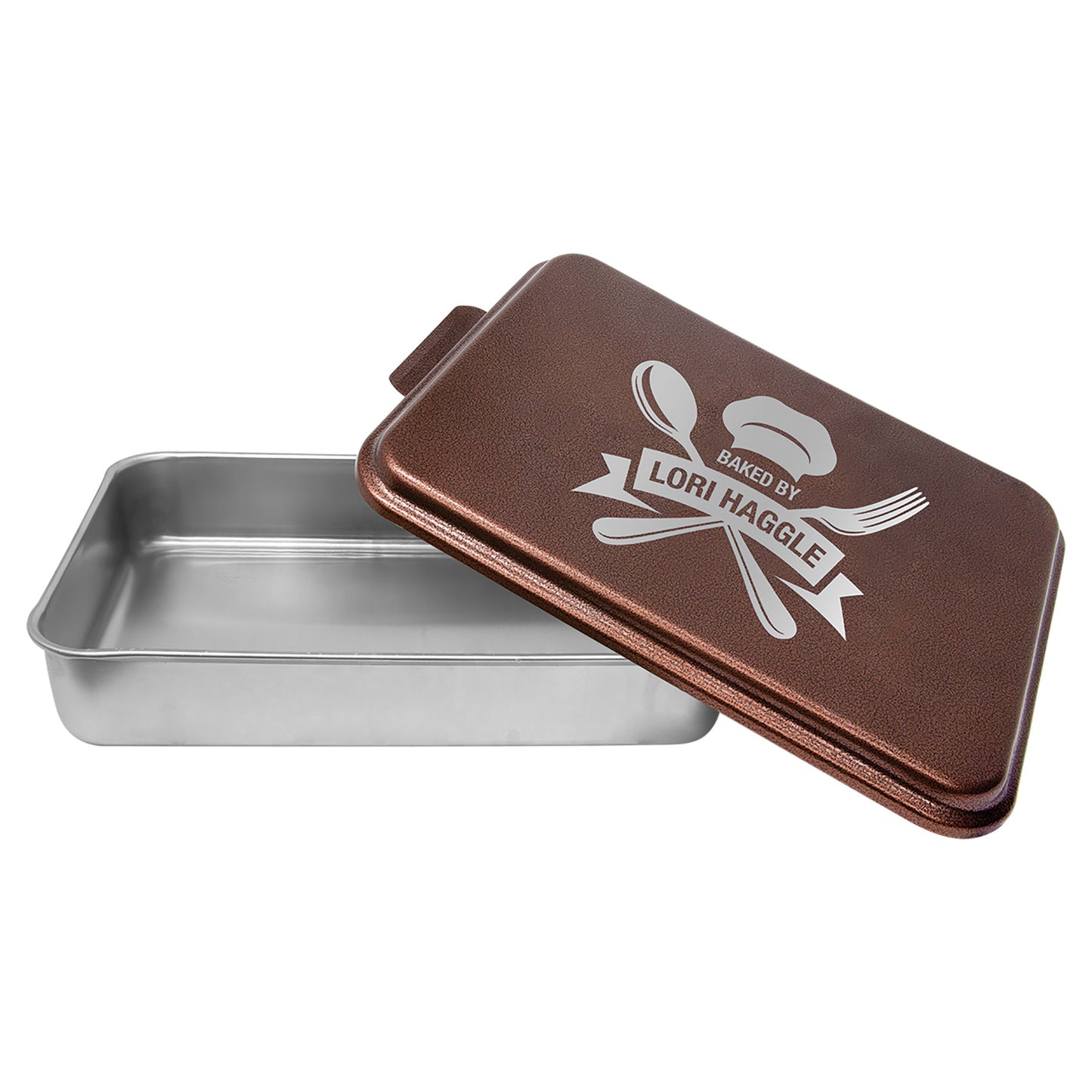 Engravable Baking Pan with Lid - Aluminum